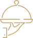 A close-up of a decorative emblem featuring intertwined golden and silver elements with a circular pattern.