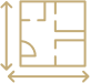 Floor plan of a heritage rehabilitation and care suites, showing rooms and layout with labels and dimensions.